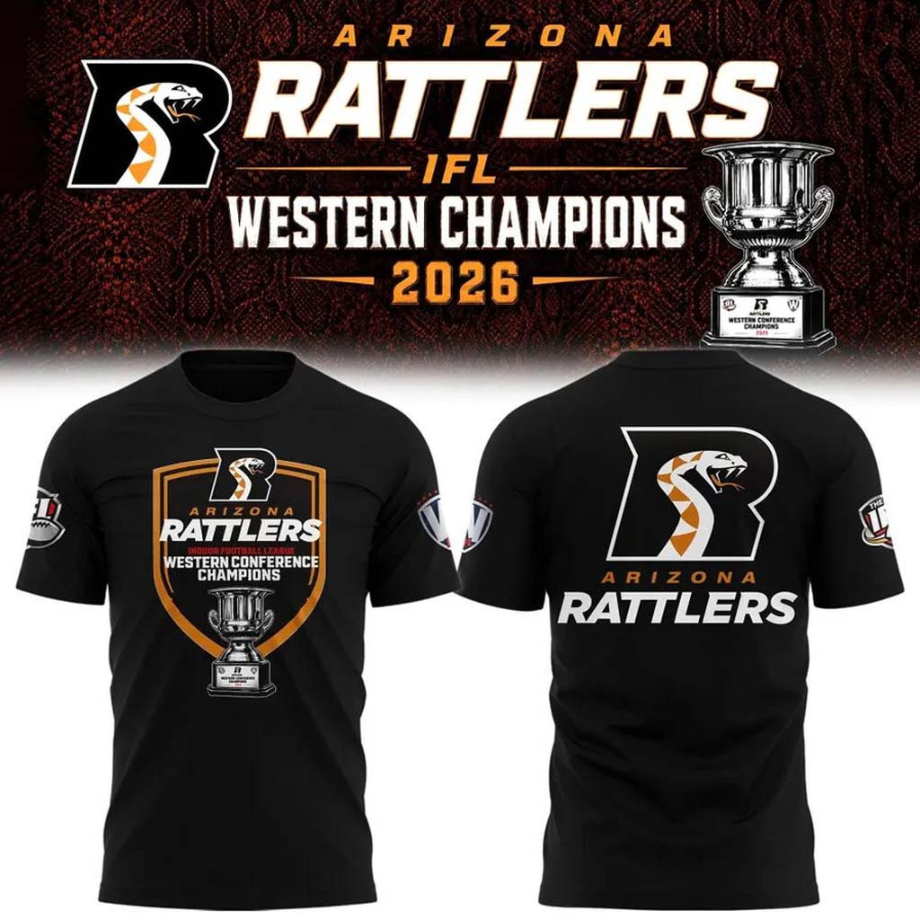 Arizona Rattlers Merch 2026 Western Conference Champions T-Shirt Best Gift For Football Fans Arizona Rattlers Merch 2026 Western Conference Champions T-Shirt Best Gift For Football Fans