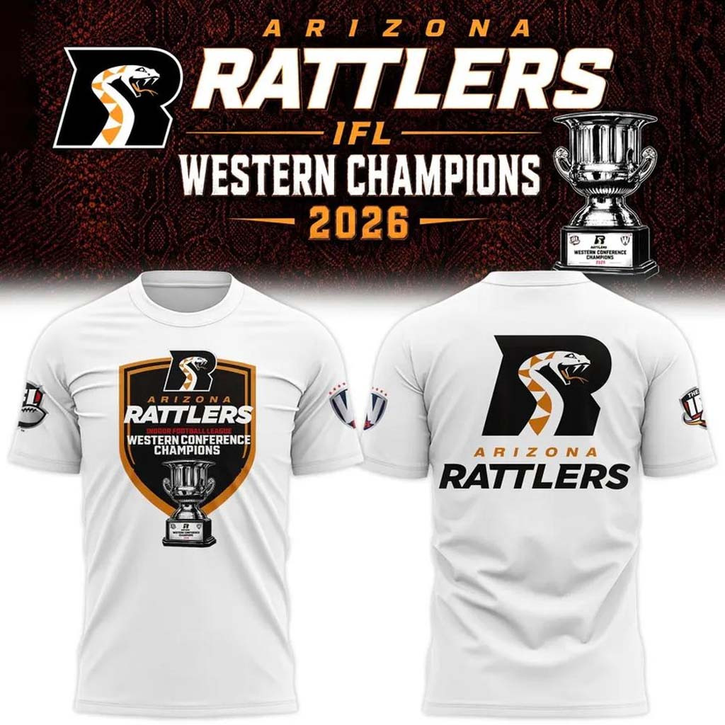 Arizona Rattlers Merch 2026 Western Conference Champions T-Shirt Gift For Football Fans Arizona Rattlers Merch 2026 Western Conference Champions T-Shirt Gift For Football Fans