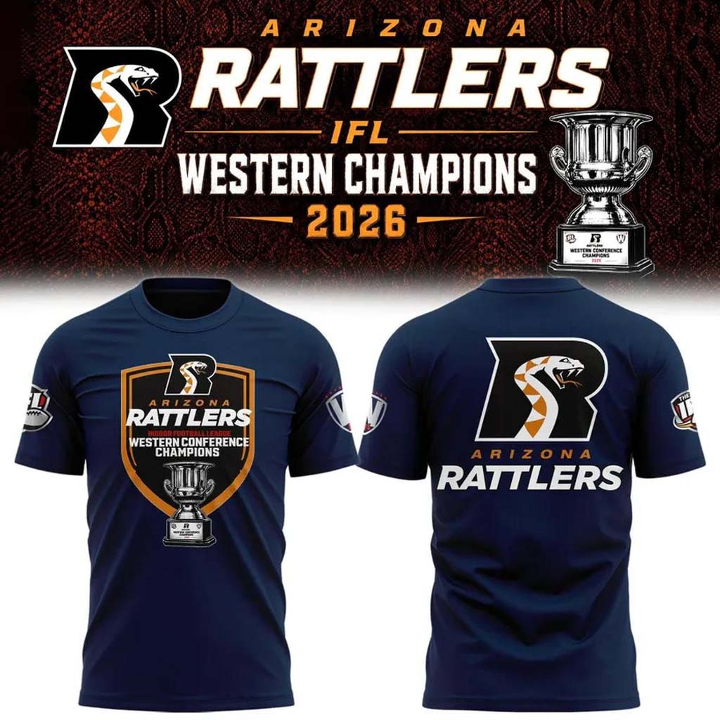 Arizona Rattlers Merch 2026 Western Conference Champions T-Shirt Present For Football Lovers