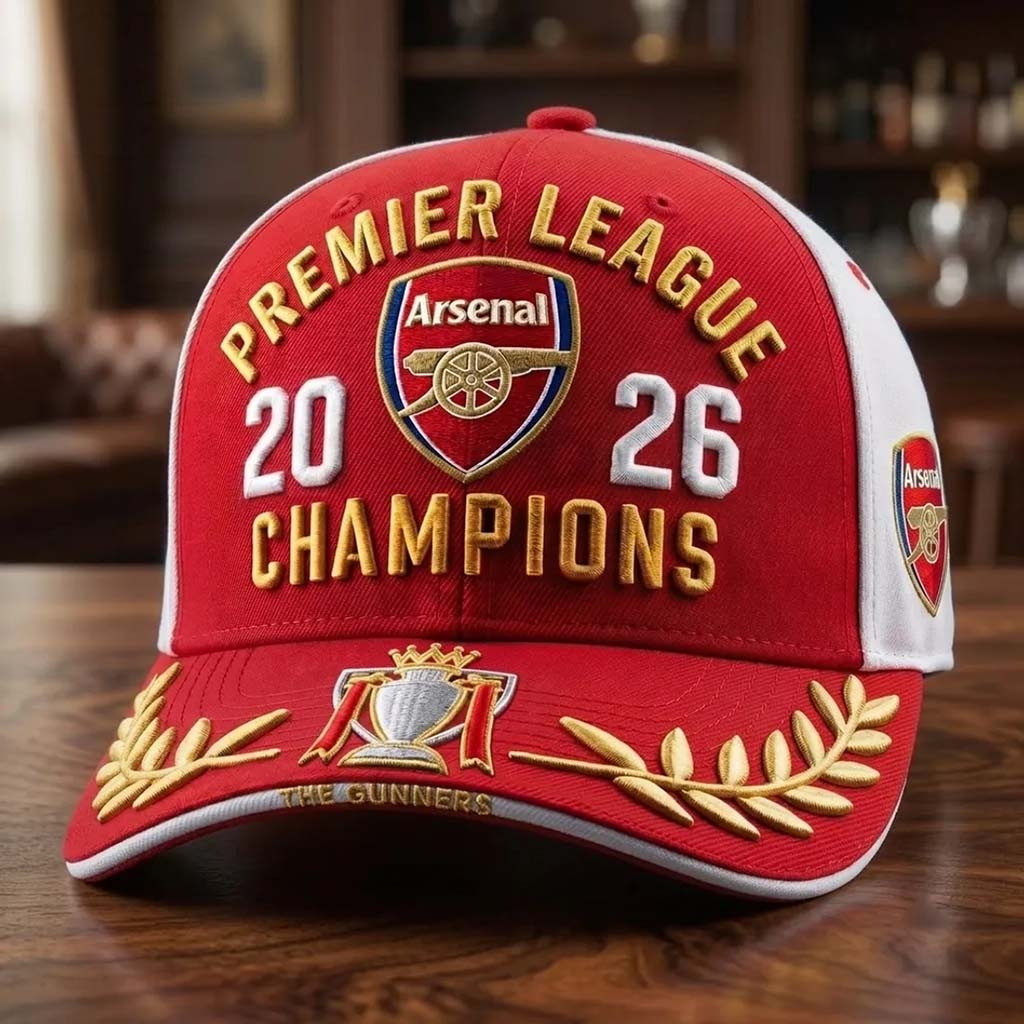 Arsenal FC 2026 Champions Premier League Hat The Gunners Baseball Cap Arsenal FC Merch Gifts - Kdjoy