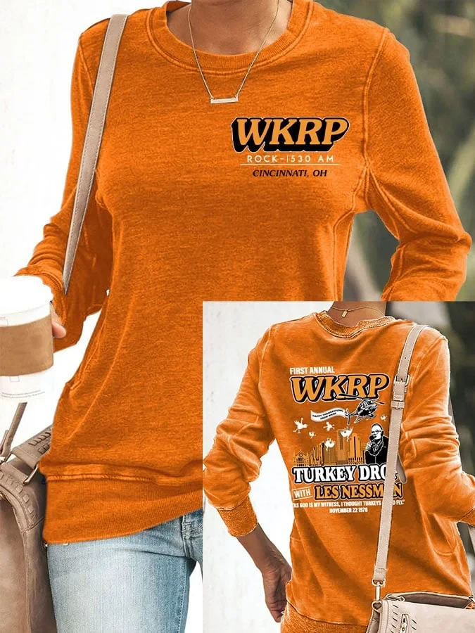 As God Is My Witness I Thought Turkeys Could Fly Sweatshirt Wkrp Halloween Pumpkin Merch Gift - Kdjoy