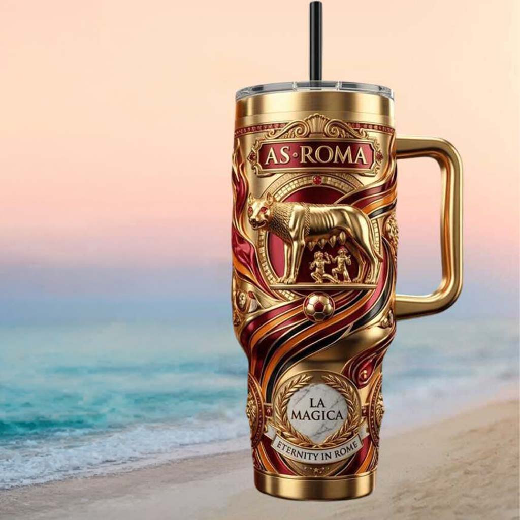 AS Roma La Magica Eternity In Rome Soccer Travel Tumbler AS Roma Merch Gifts For Football Fan - Kdjoy