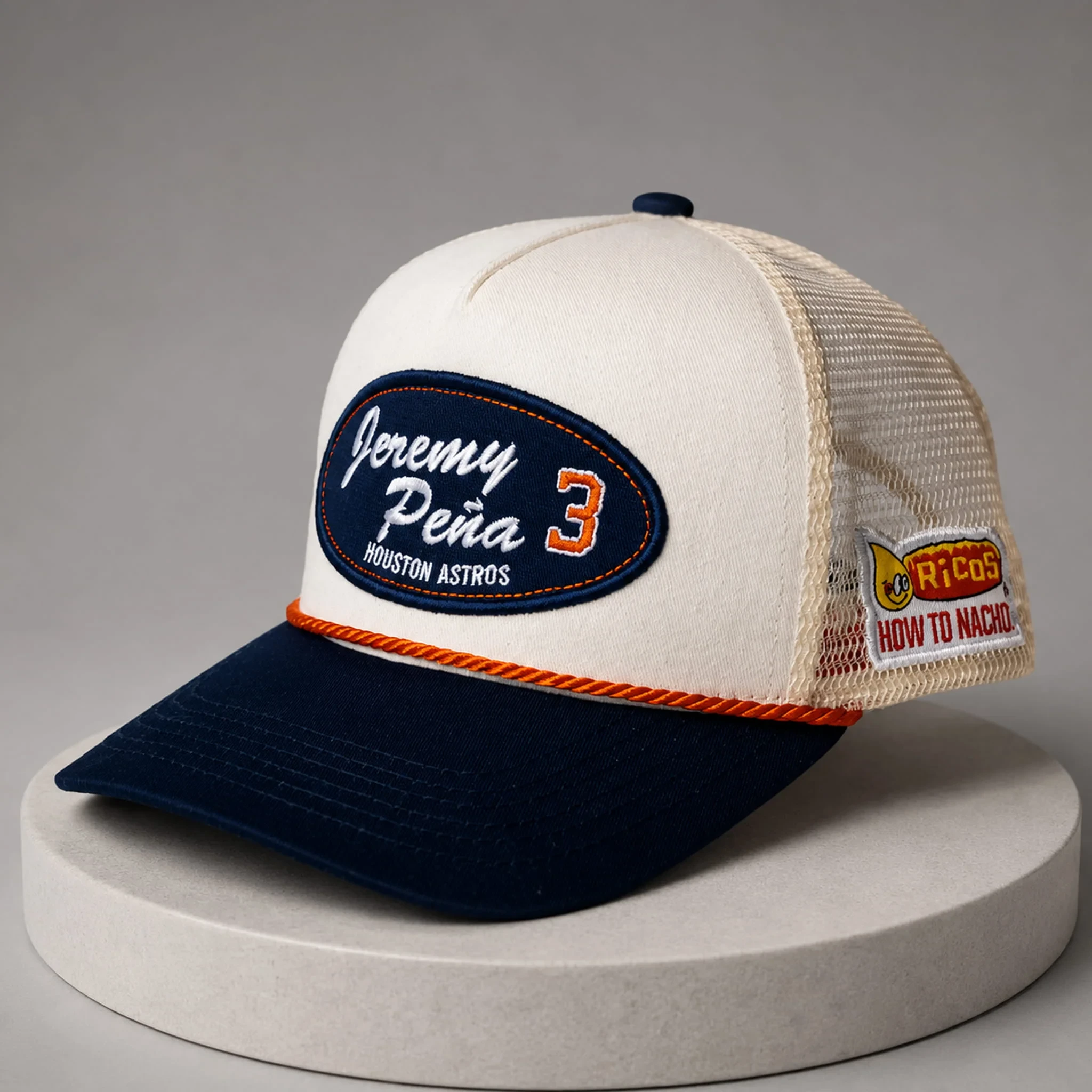 Astros Jeremy Pena Trucker Style Hat 2026 Embroidered Houston Astros Merch Brother Gifts - Kdjoy