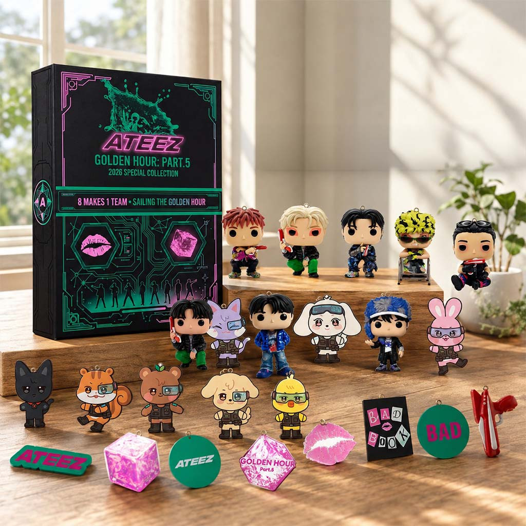 Ateez Golden Hours Part Advent Calendar 2026 Ateez Merch Christmas Gift For KPop Fans - Kdjoy