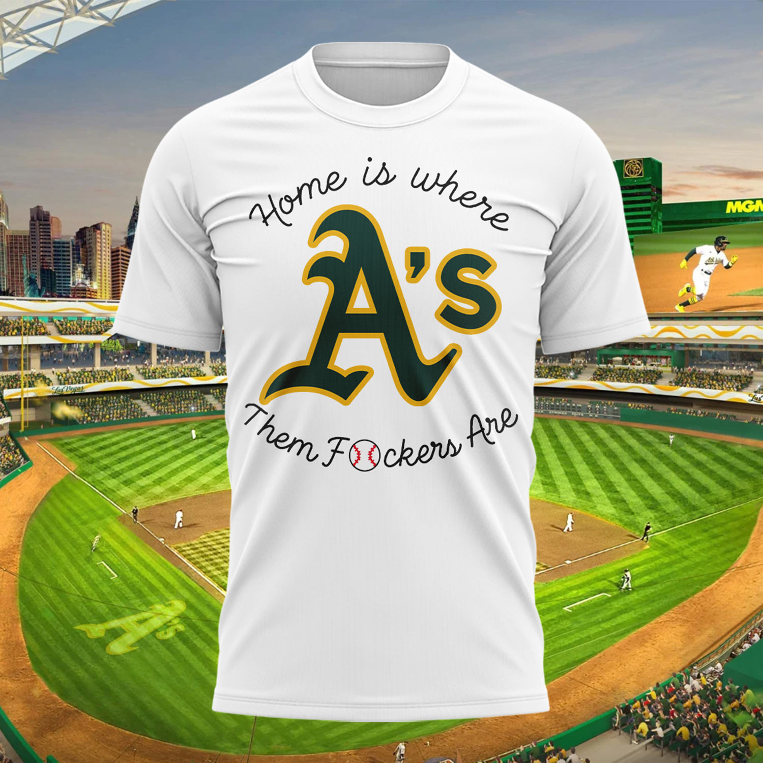 Athletics Home Is Where Them Fckers Are T-Shirt Athletics Merch Gifts For Fans - Kdjoy
