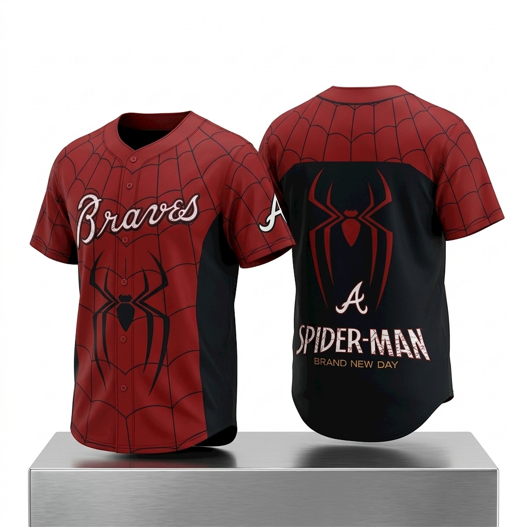 Atlanta Braves Merch X Spider Man Brand New Day 2026 Jersey Gifts For Braves Lovers - Kdjoy