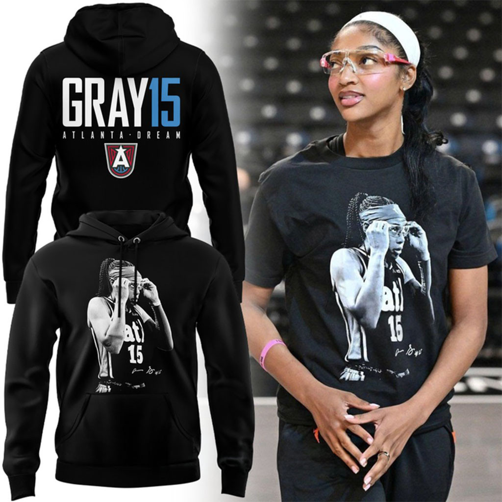 Atlanta Dream Merch X GRAY 15 Hoodie Angel Reese GRAY 15 Hoodie Gifts For WNBA Lovers - Kdjoy