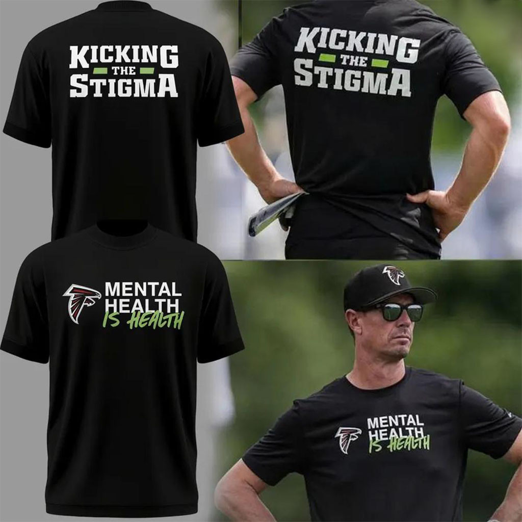 Atlanta Falcons Kicking The Stigma Mental Health T-Shirt Atlanta Falcons Merch Fans Gifts - Kdjoy