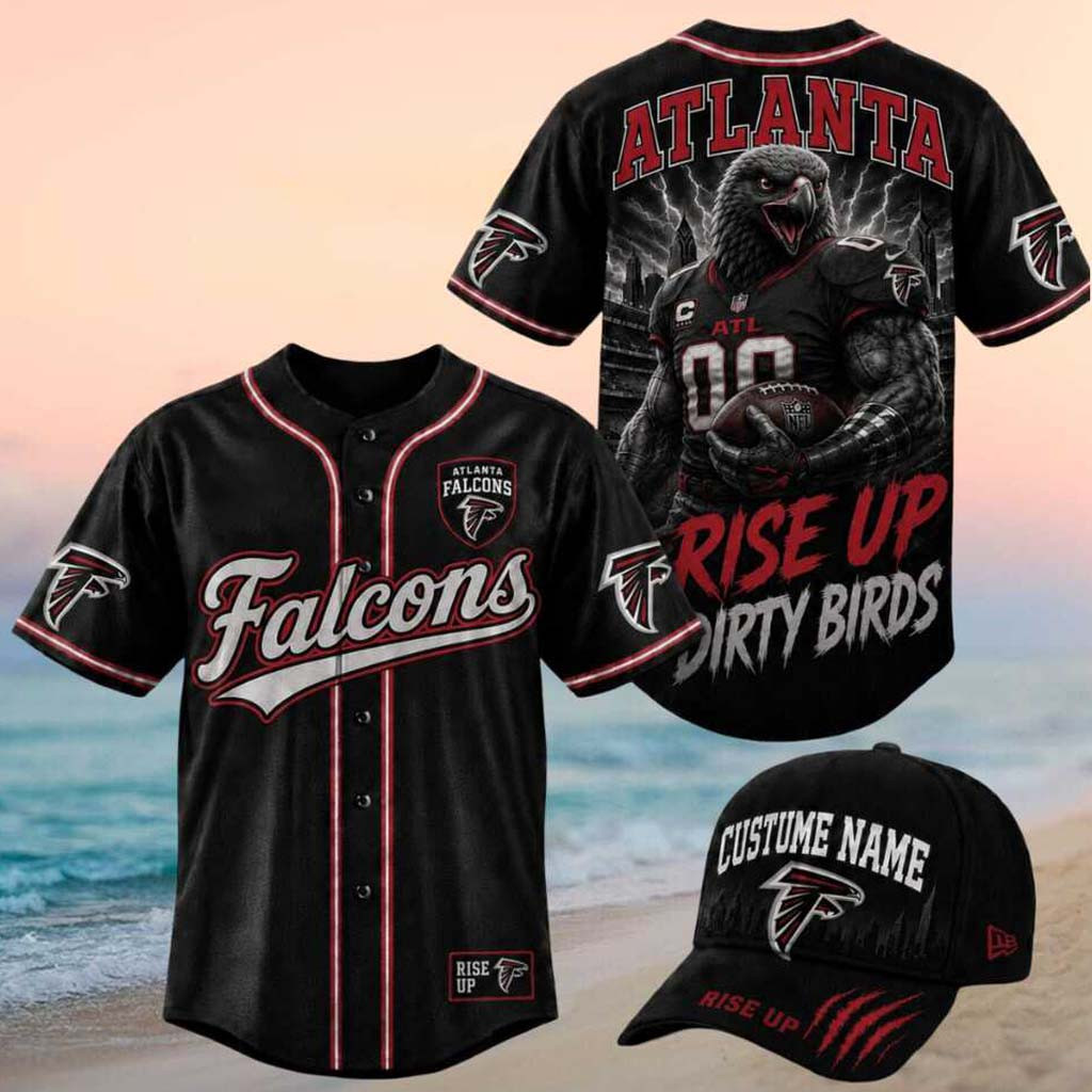 Atlanta Falcons Muscular Eagle Rise Up Dirty Birds Baseball Jersey Falcons Merch Gifts For Fans Atlanta Falcons Muscular Eagle Rise Up Dirty Birds Baseball Jersey Falcons Merch Gifts For Fans