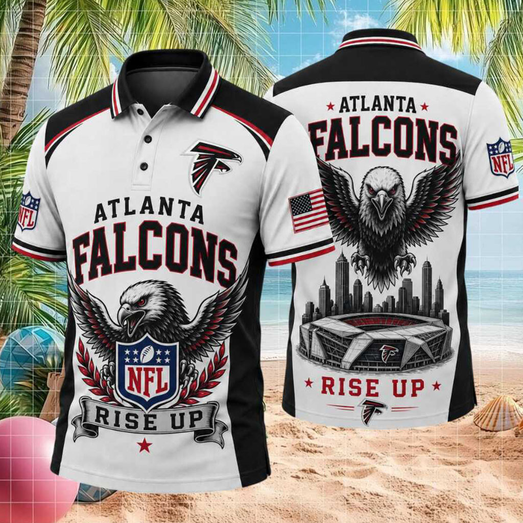 Atlanta Falcons Rise Up Stadium Skyline Polo Shirt Game Day Outfit Atlanta Falcons Lovers Gifts - Kdjoy Atlanta Falcons Rise Up Stadium Skyline Polo Shirt Game Day Outfit Atlanta Falcons Lovers Gifts - Kdjoy