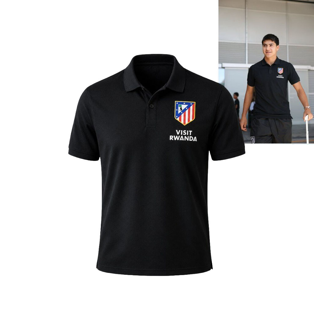 Atletico Madrid Club Football Polo Shirt 2026 Visit Rwanda Polos Atletico Madrid Merch Gifts - Kdjoy Atletico Madrid Club Football Polo Shirt 2026 Visit Rwanda Polos Atletico Madrid Merch Gifts - Kdjoy