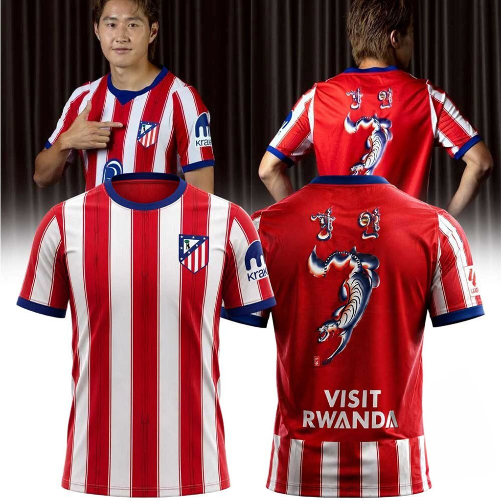 Atletico Madrid X Over The Pitch Kang In Lee Home Kit Jersey Atletico Madrid Merch Fan Gifts - Kdjoy