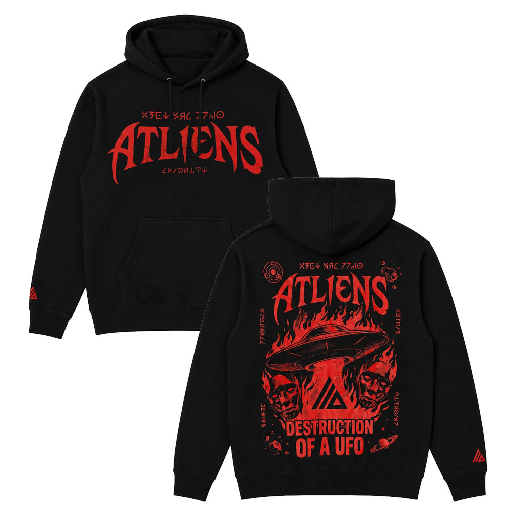 ATLiens Merch 2026 Destruction Of A UFO Hoodie ATLiens Hoodie Gift For EDM Fans - Kdjoy
