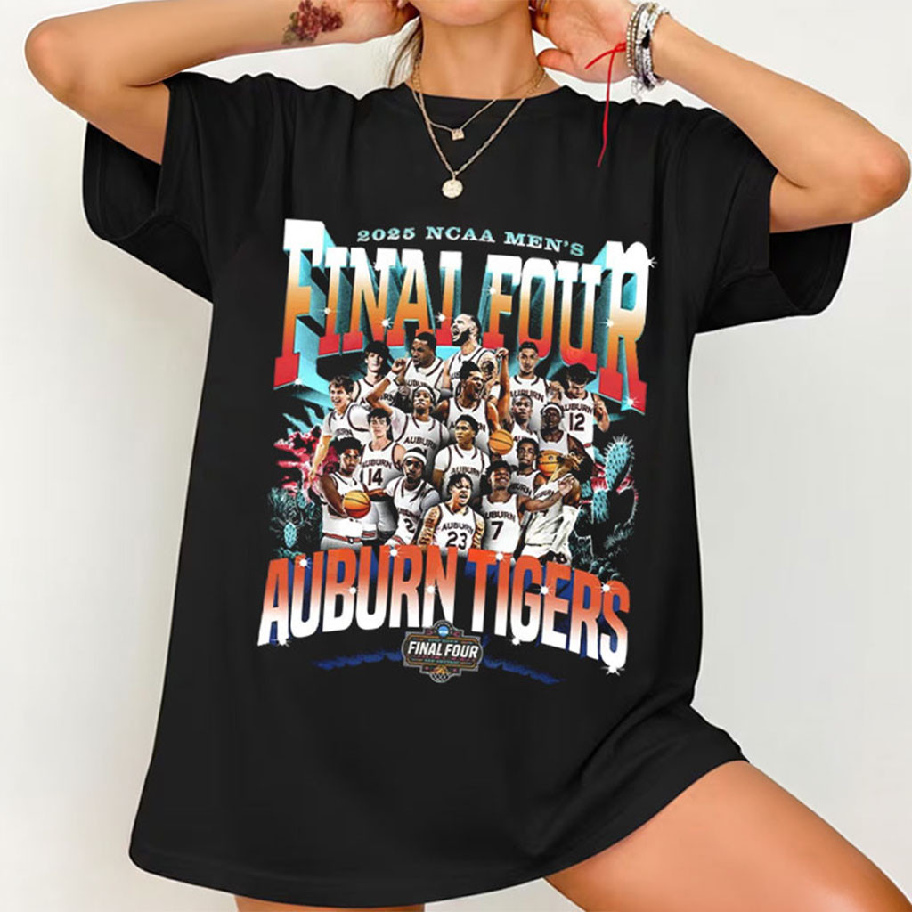 Auburn Tigers Final Four 2025 Men's Basketball NIL T-Shirt Auburn Tigers Merch Gift For Fans - Kdjoy Auburn Tigers Final Four 2025 Men's Basketball NIL T-Shirt Auburn Tigers Merch Gift For Fans - Kdjoy