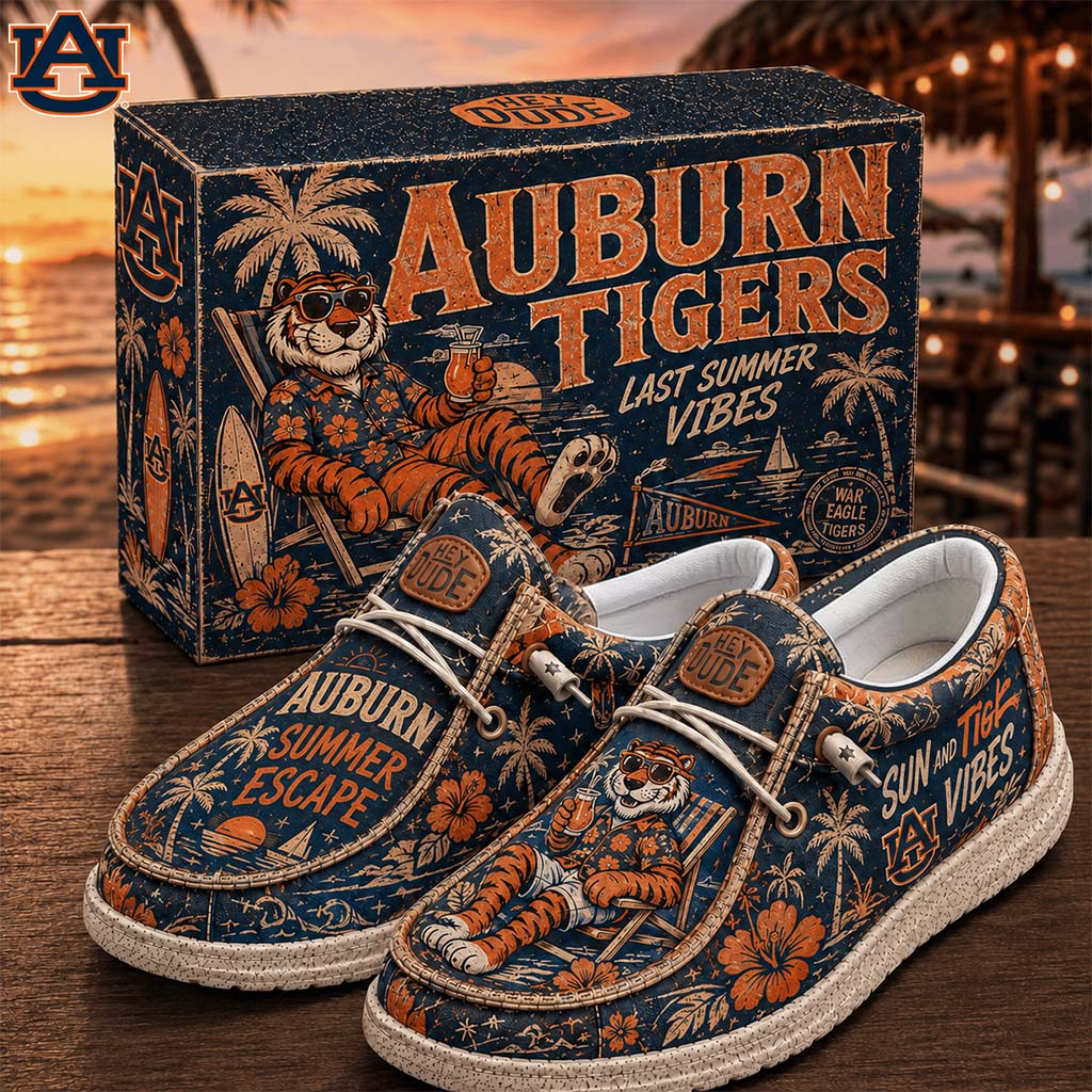 Auburn Tigers Last Summer Vibes Loafer Shoes Auburn Tigers Merch 2026 Summer Gifts Ideas - Kdjoy