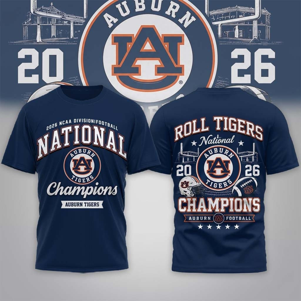 Auburn Tigers Road to Glory 2026 Football Champions Shirt Auburn Tigers Merch Friends Gifts - Kdjoy