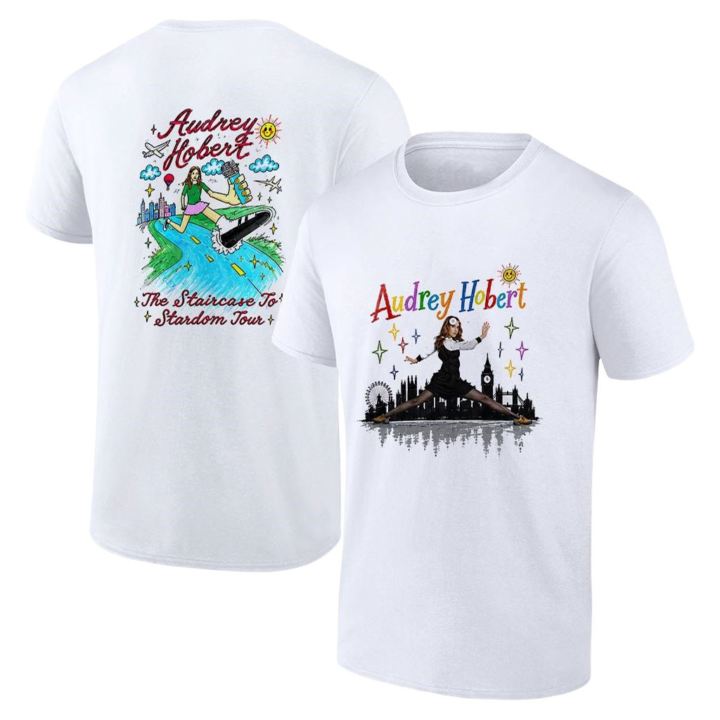 Audrey Hobert Merch 2026 The Staircase To Stardom Tour Art Graphic Shirt Gift for Music Fans