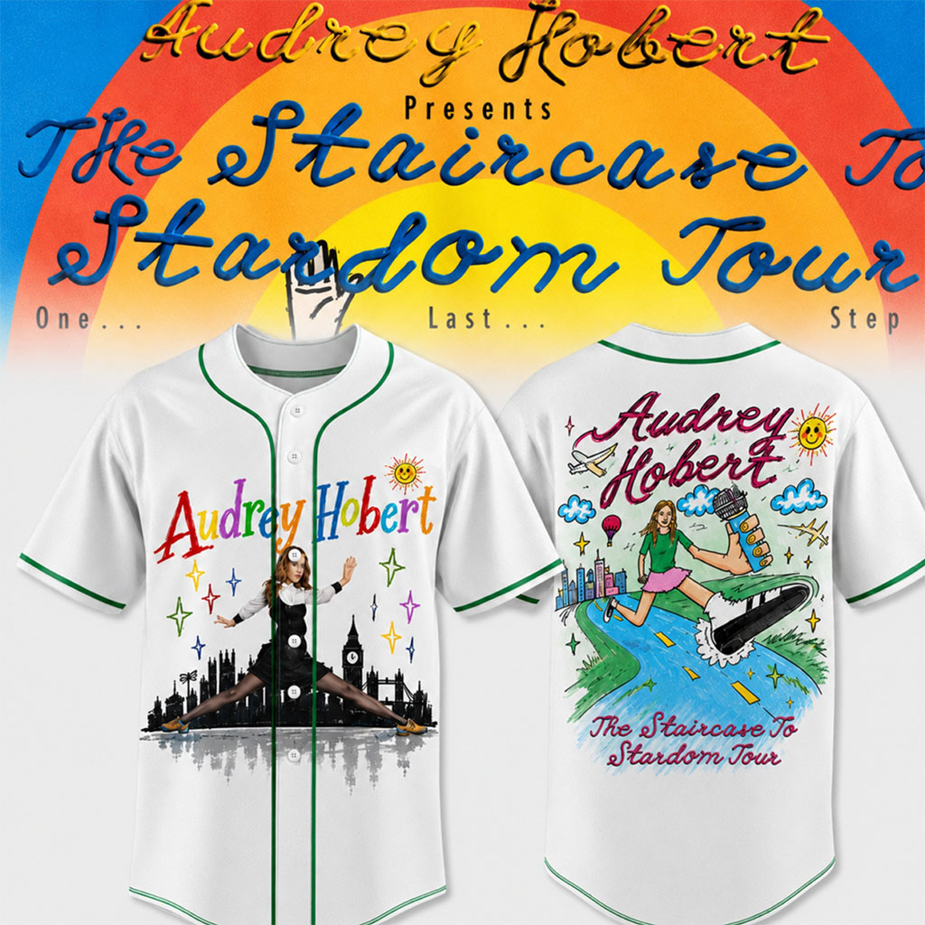 Audrey Hobert The Staircase To Stardom Tour Baseball Jersey White Audrey Hobert Merch Fan Gifts - Kdjoy