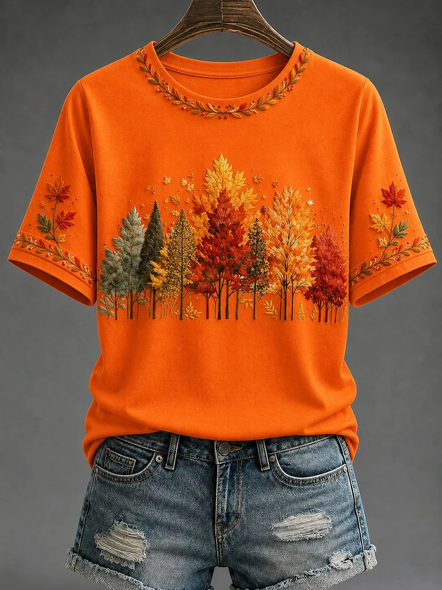 Autumn Forest Trees T-Shirt Autumn Fall Shirt Best Halloween Apparel Unique Gifts For Fans - Kdjoy Autumn Forest Trees T-Shirt Autumn Fall Shirt Best Halloween Apparel Unique Gifts For Fans - Kdjoy