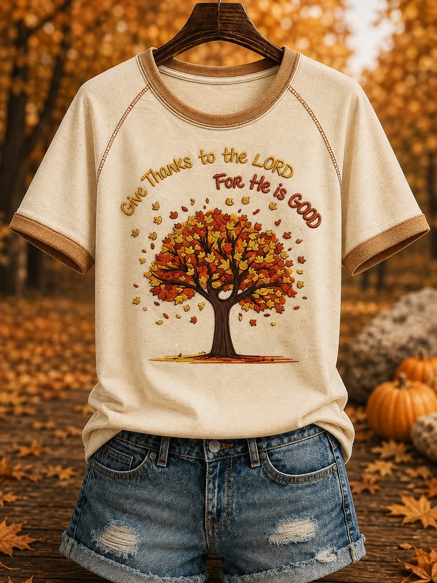 Autumn Give Thanks To The Lord For He Is Good T-Shirt Fall Outfit Gift For Christian - Kdjoy Autumn Give Thanks To The Lord For He Is Good T-Shirt Fall Outfit Gift For Christian - Kdjoy