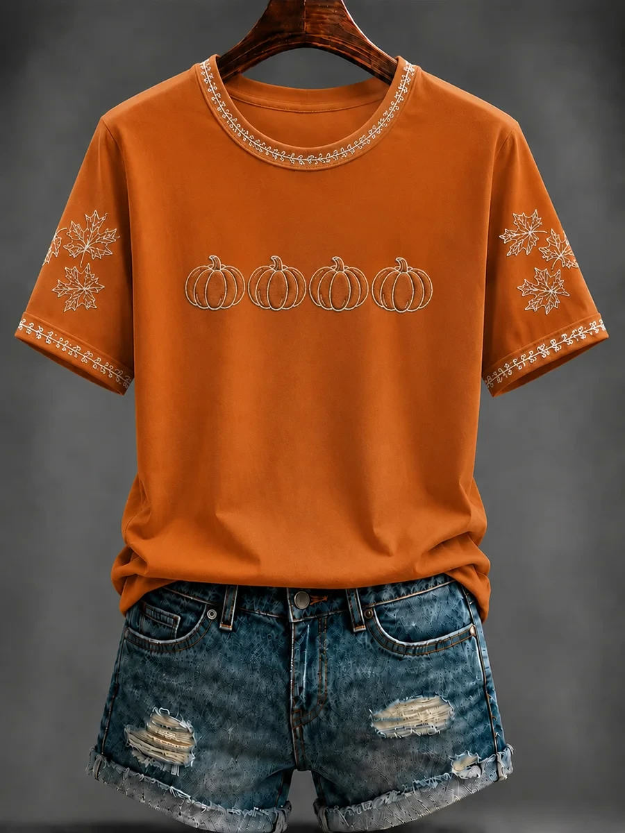 Autumn Pumpkin T-Shirt Fall Color Outfits Birthday Ideas For Mothers In Law - Kdjoy