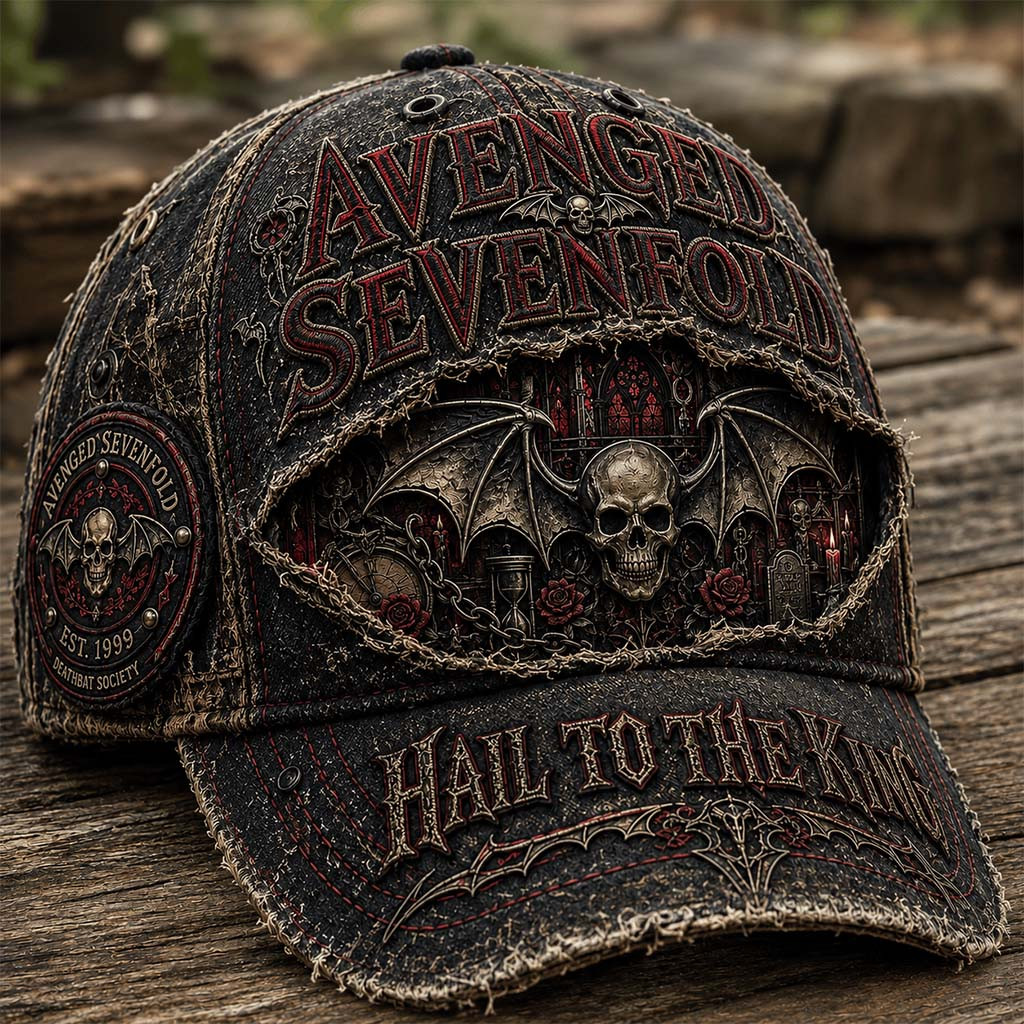 Avenged Sevenfold Hail To The King Vintage Distressed Hat Avenged Sevenfold Merch Fan Gifts - Kdjoy