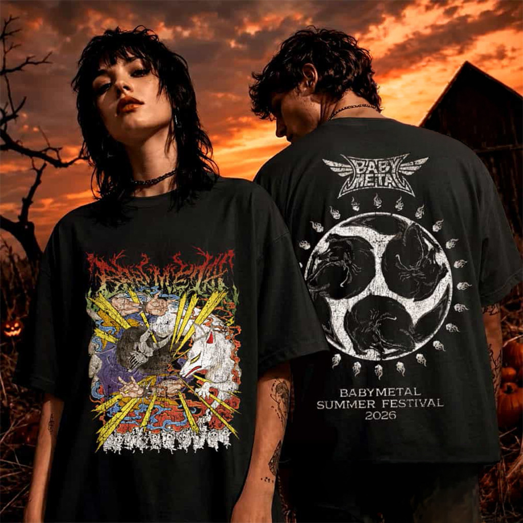 Babymetal Luckyfes 26 Merch Babymetal Summer Festival 2026 T-Shirt Unique Gift For Men - Kdjoy Babymetal Luckyfes 26 Merch Babymetal Summer Festival 2026 T-Shirt Unique Gift For Men - Kdjoy