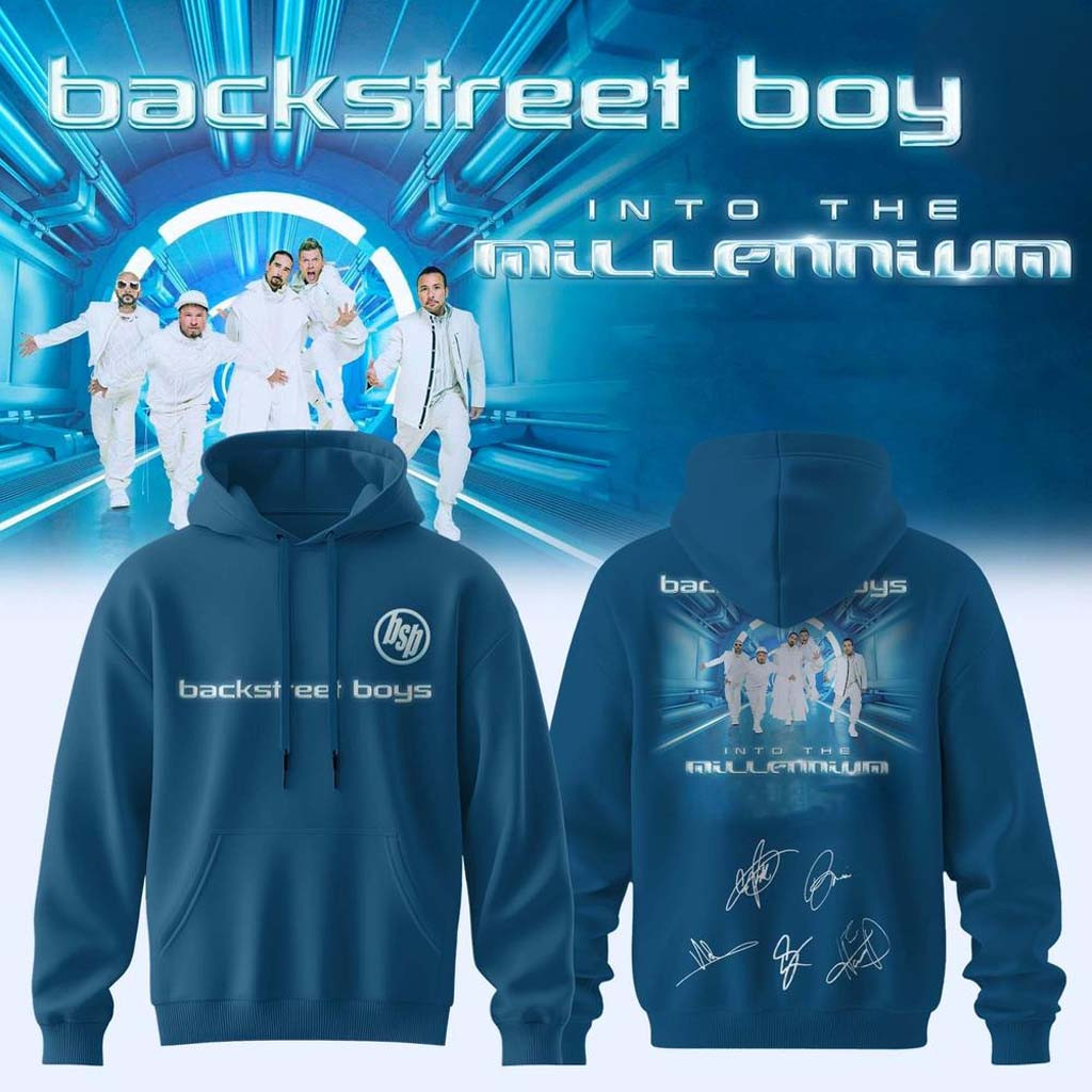 Backstreet Boys Into The Millennium 2026 Signature Hoodie Backstreet Boys Merch Music Fan Gifts - Kdjoy