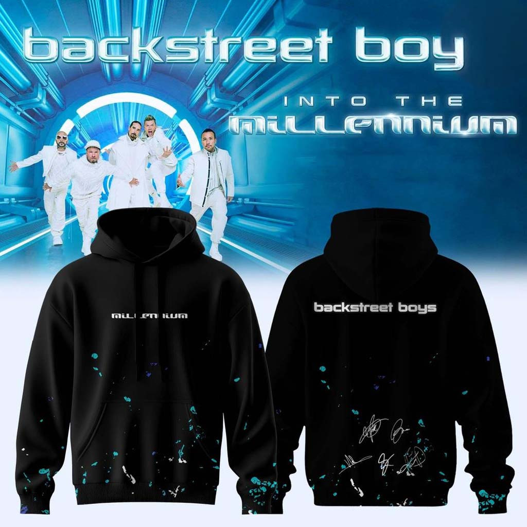 Backstreet Boys Into The Millennium 2026 Signature Hoodie Backstreet Boys Merch Present For Fan - Kdjoy