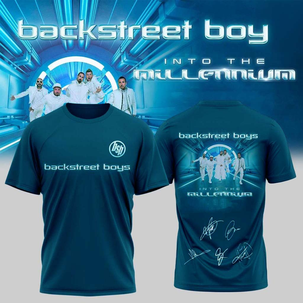 Backstreet Boys Merch 2026 Into The Millennium Signature T-Shirt Best Gifts For Music Lovers - Kdjoy