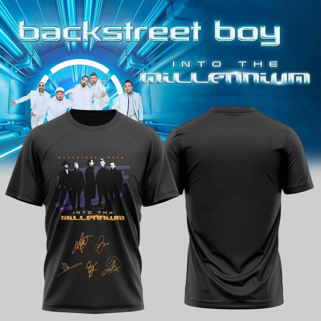 Backstreet Boys Merch 2026 Into The Millennium Signature T-Shirt Music Fan Gear Gift For Dad - Kdjoy Backstreet Boys Merch 2026 Into The Millennium Signature T-Shirt Music Fan Gear Gift For Dad - Kdjoy