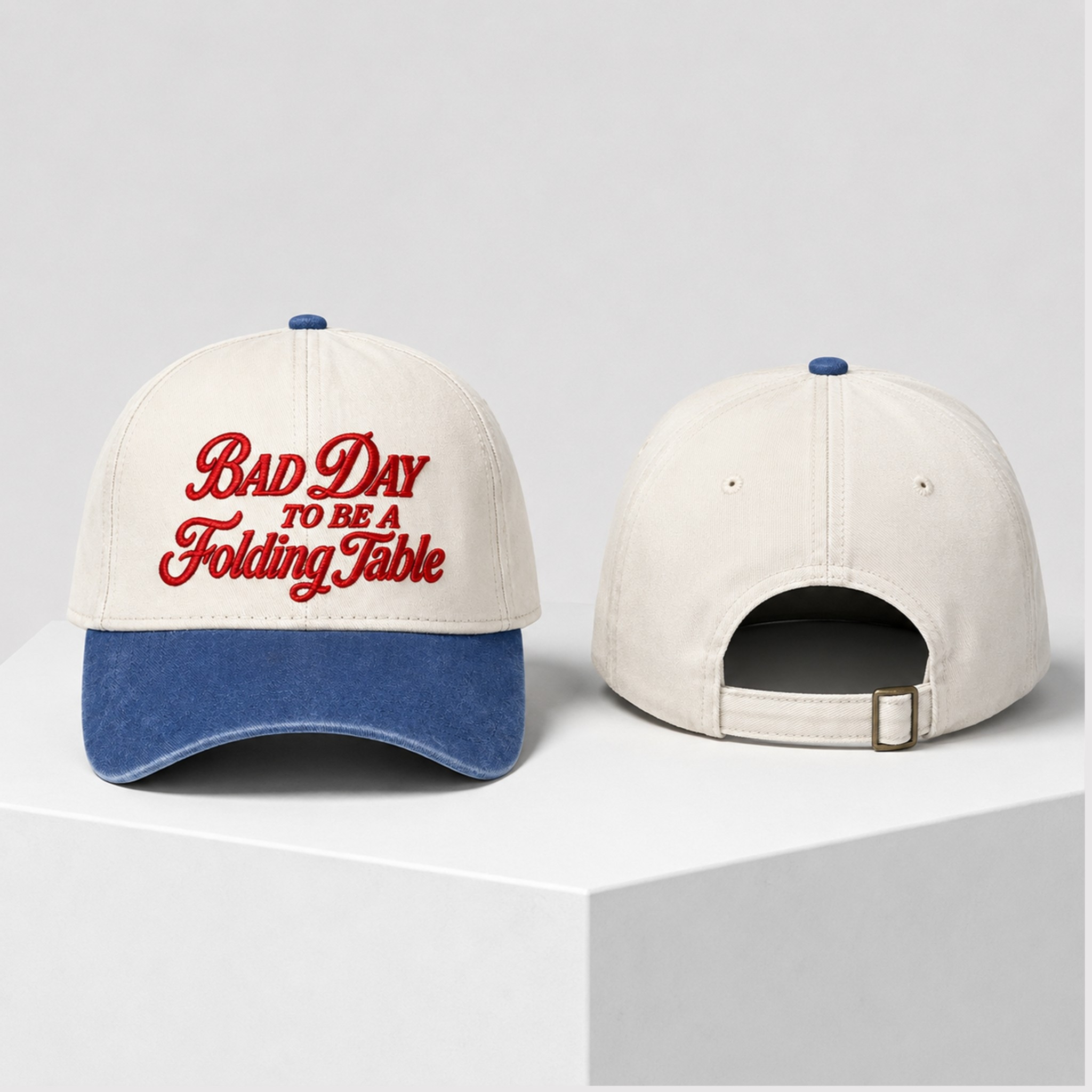 Bad Day To Be A Folding Table 2026 Hat Embroidered Funny Meme Cap Buffalo Bills Merch - Kdjoy Bad Day To Be A Folding Table 2026 Hat Embroidered Funny Meme Cap Buffalo Bills Merch - Kdjoy