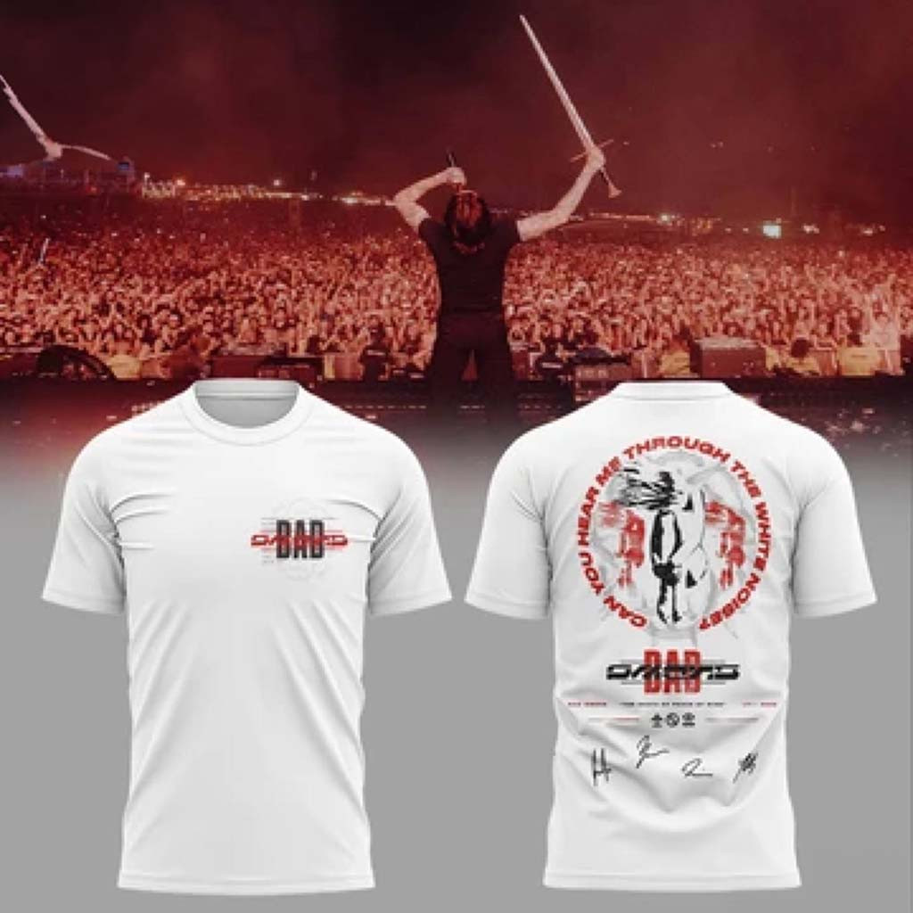 Bad Omens Through The First Light Graphic T-Shirt Heavy Metal Band Tee White Bad Omens Merch - Kdjoy