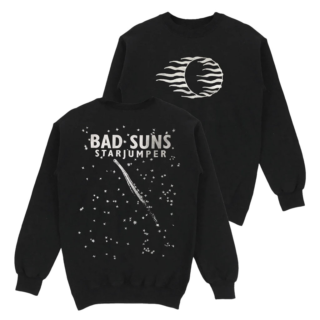 Bad Suns Merch 2026 Star Jumper Crewneck Sweatshirt Black Cool Gifts For Rock Lovers - Kdjoy