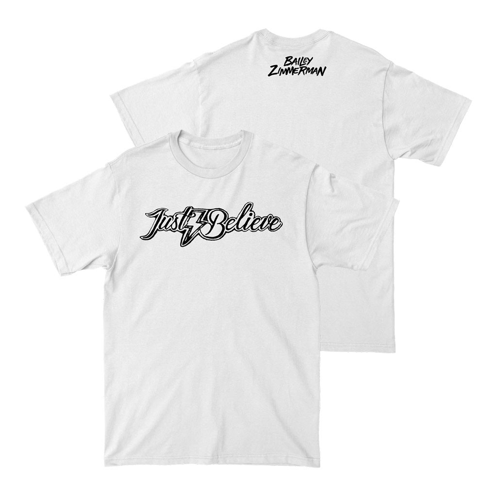 Bailey Zimmerman Merch 2026 Just Believe White T-Shirt Unique Gifts For Music Lovers - Kdjoy