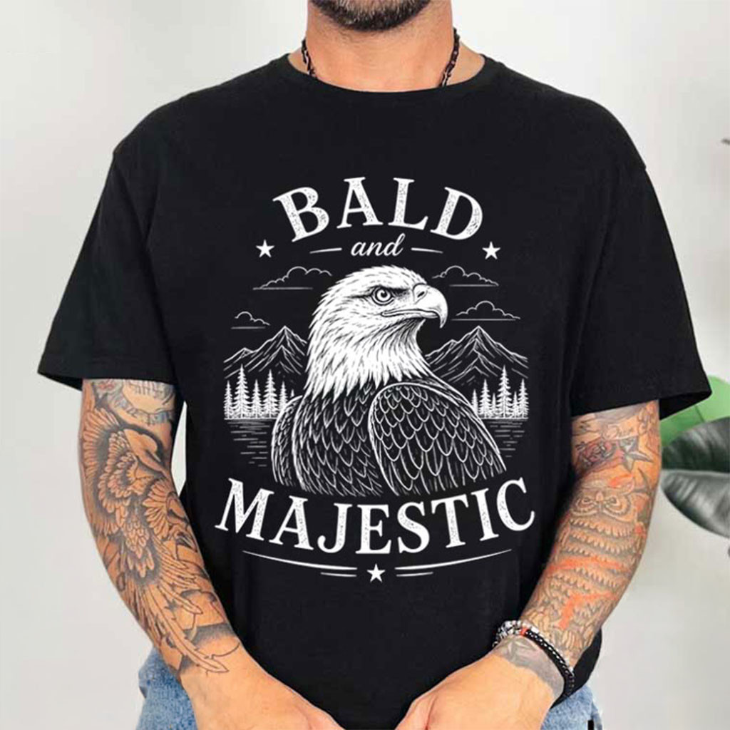 Bald And Majestic Funny American Bald Eagle Shirt Jackie The Bald Eagle Memorial Shirt Gifts - Kdjoy