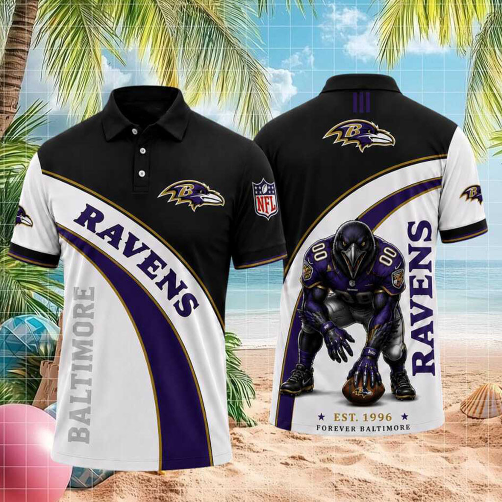 Baltimore Ravens Forever Baltimore Polo Shirt Game Day Attire Gifts For Football Lovers - Kdjoy