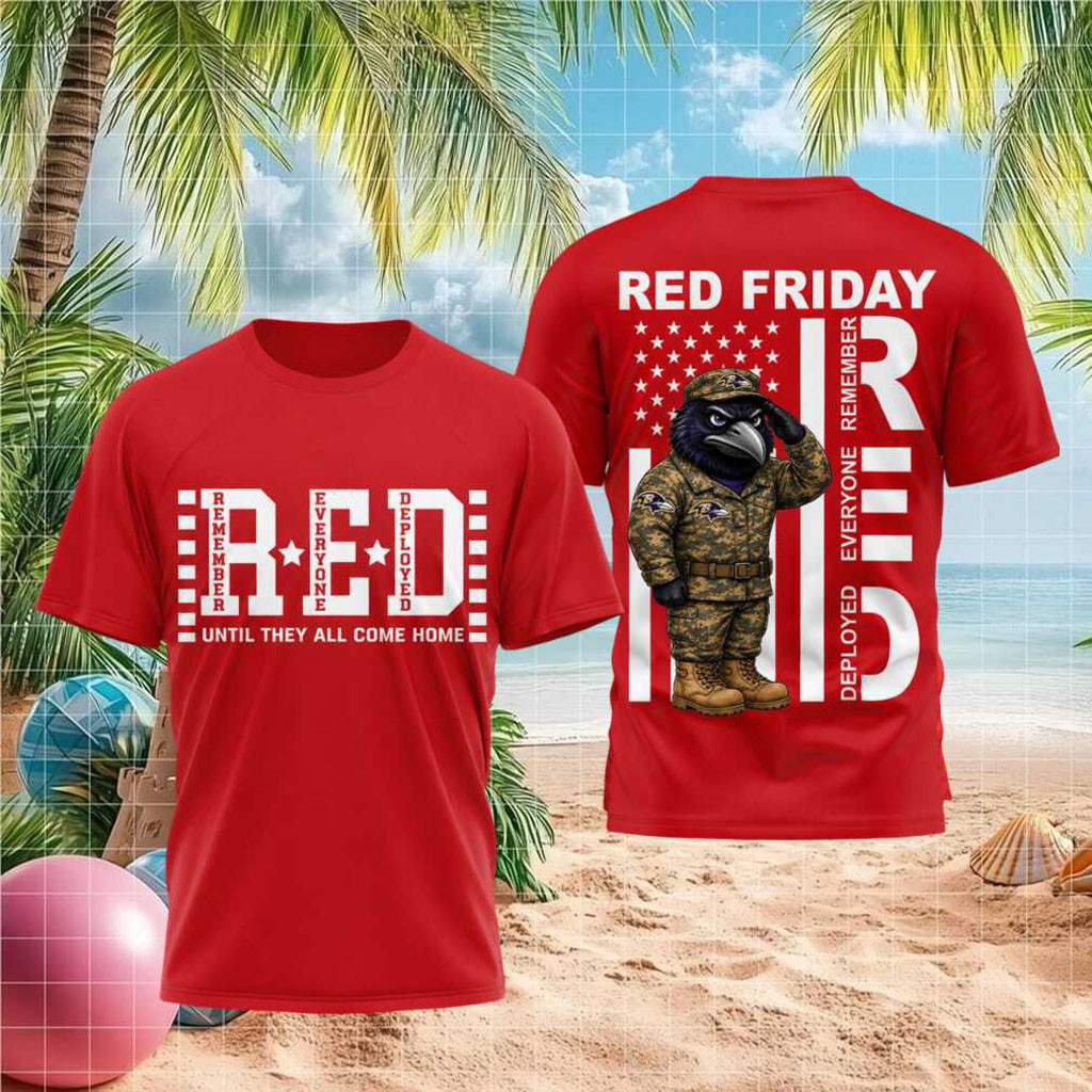 Baltimore Ravens Military Raven Mascot Red Friday Shirt Baltimore Ravens Merch Patriotic Gifts - Kdjoy Baltimore Ravens Military Raven Mascot Red Friday Shirt Baltimore Ravens Merch Patriotic Gifts - Kdjoy