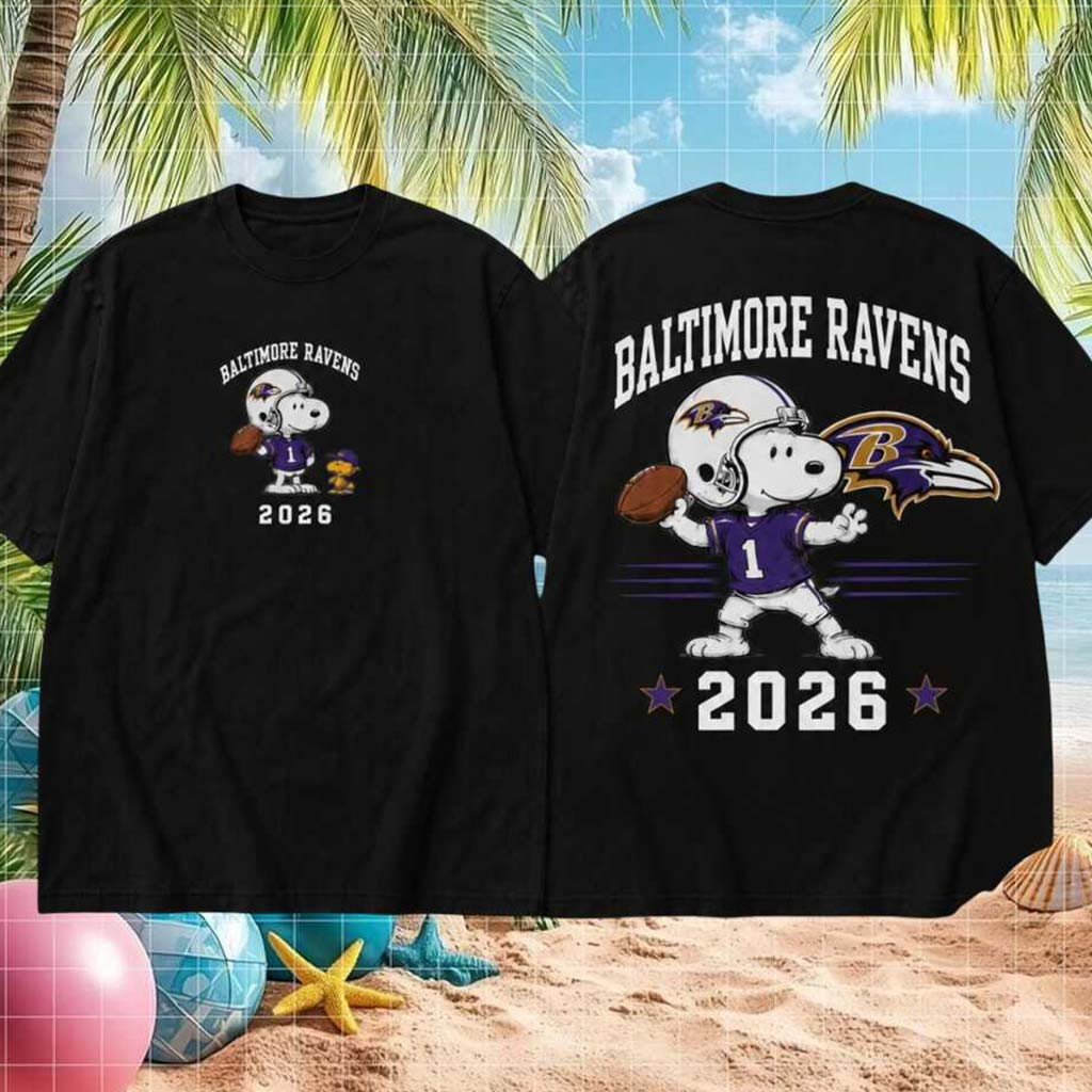 Baltimore Ravens Snoopy Football 2026 Vintage Shirt Baltimore Ravens Merch Brothers Gifts - Kdjoy