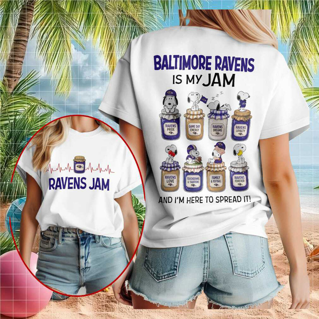 Baltimore Ravens Snoopy Is My Jam Football Shirt Baltimore Ravens Merch Game Day Gift Ideas - Kdjoy Baltimore Ravens Snoopy Is My Jam Football Shirt Baltimore Ravens Merch Game Day Gift Ideas - Kdjoy