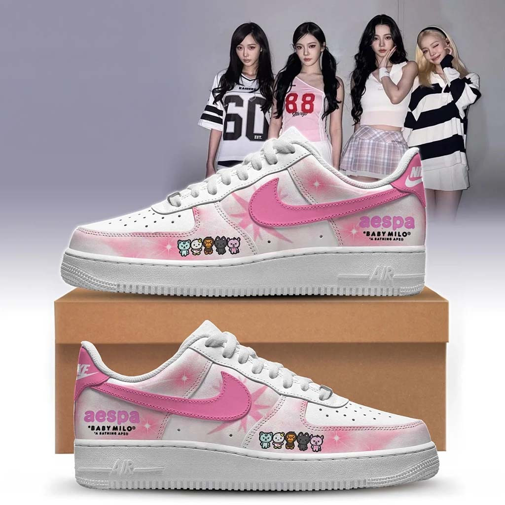 BAPE X AESPA Baby Milo Sneakers Cute Characters Shoes AESPA Merch Present For Kpop Fans - Kdjoy