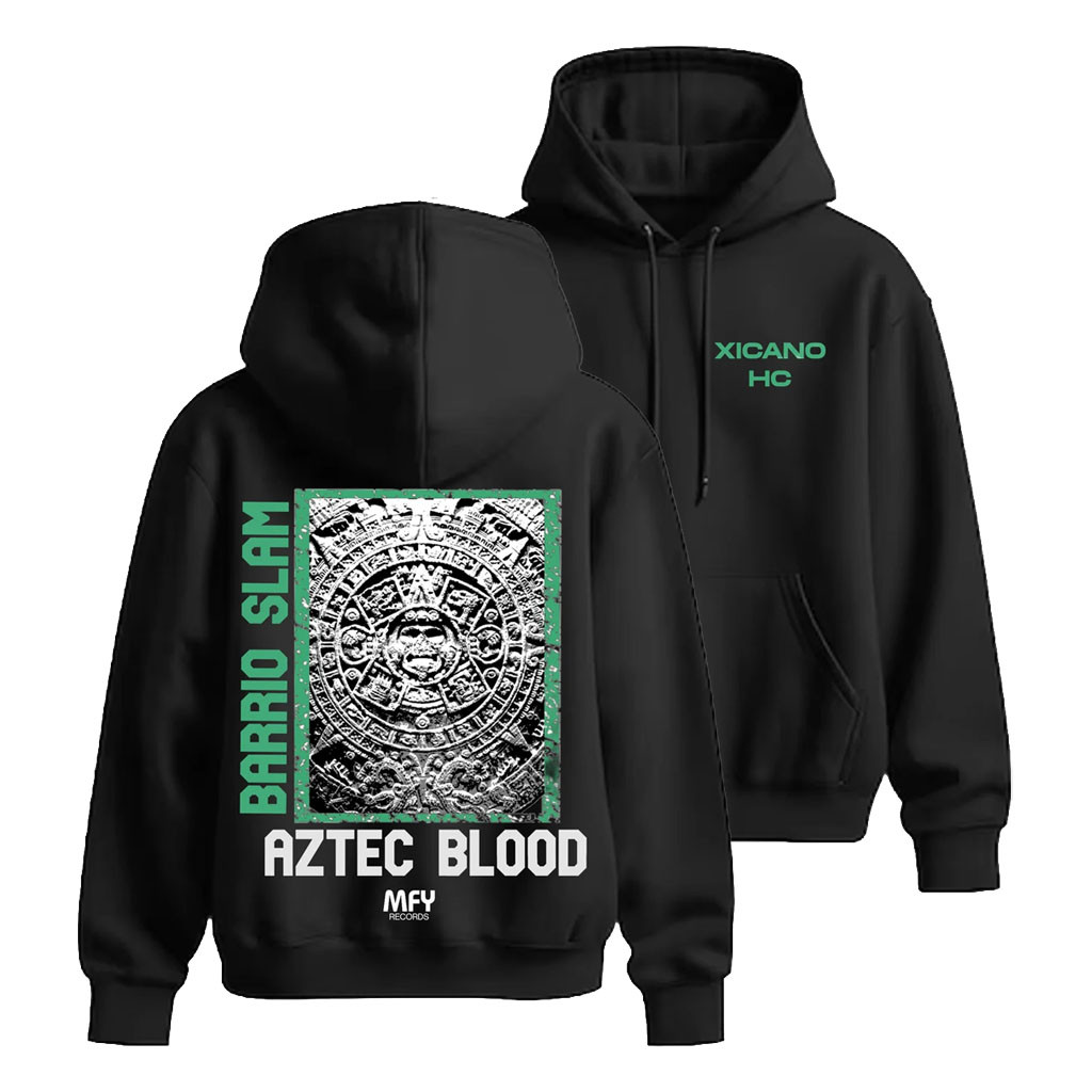 Barrio Slam Merch 2026 Aztec Blood Hoodie Black Gift Ideas For Music Lovers - Kdjoy