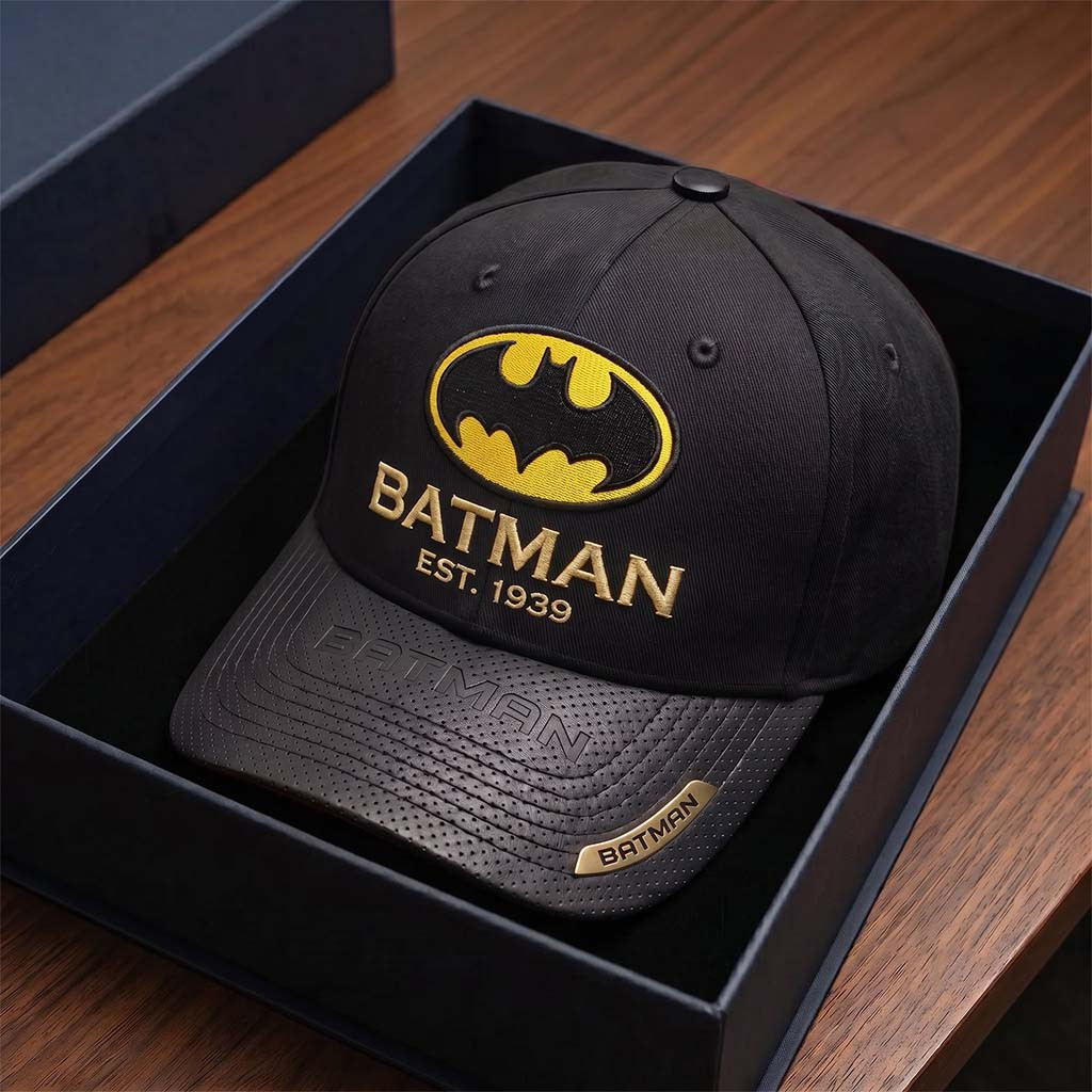 Batman Est 1939 Hat Gothic Bat Dark Knight Classic Cap Gift For Superhero Fans - Kdjoy