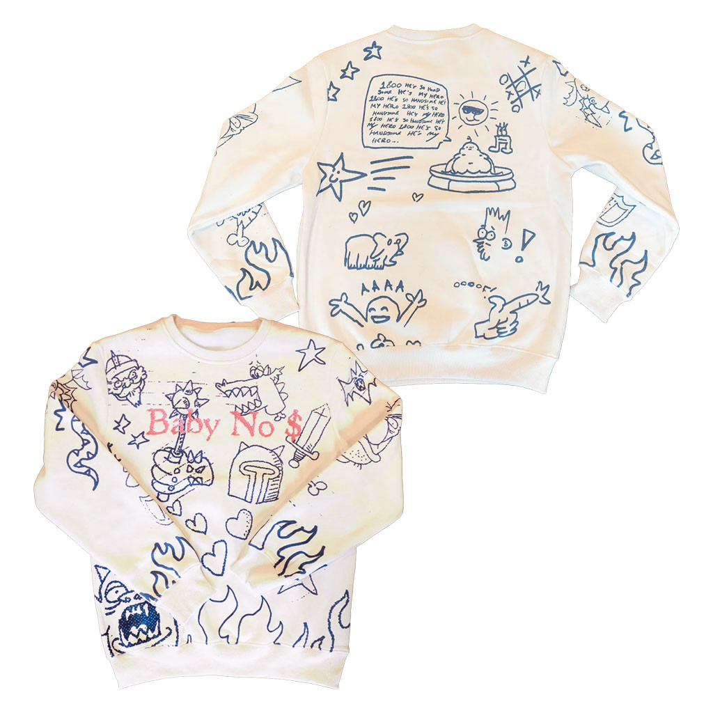 BbnoS Merch 2026 Dino Crewneck Baby No Money Sweatshirt Best Gift For Rapper Fans - Kdjoy BbnoS Merch 2026 Dino Crewneck Baby No Money Sweatshirt Best Gift For Rapper Fans - Kdjoy