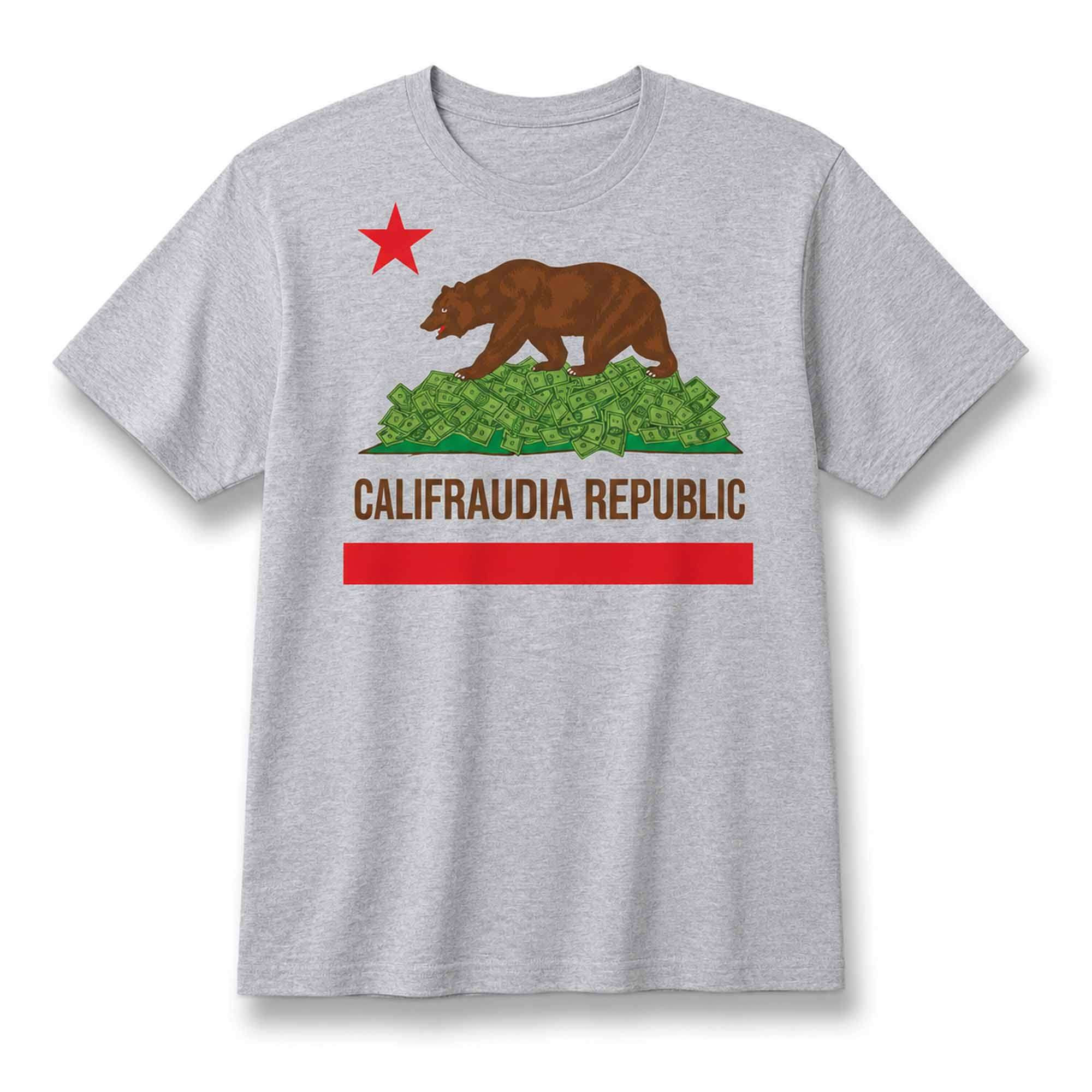 Bear Money Califraudia Republic Shirt Political T-Shirt Gifts For Husband - Kdjoy