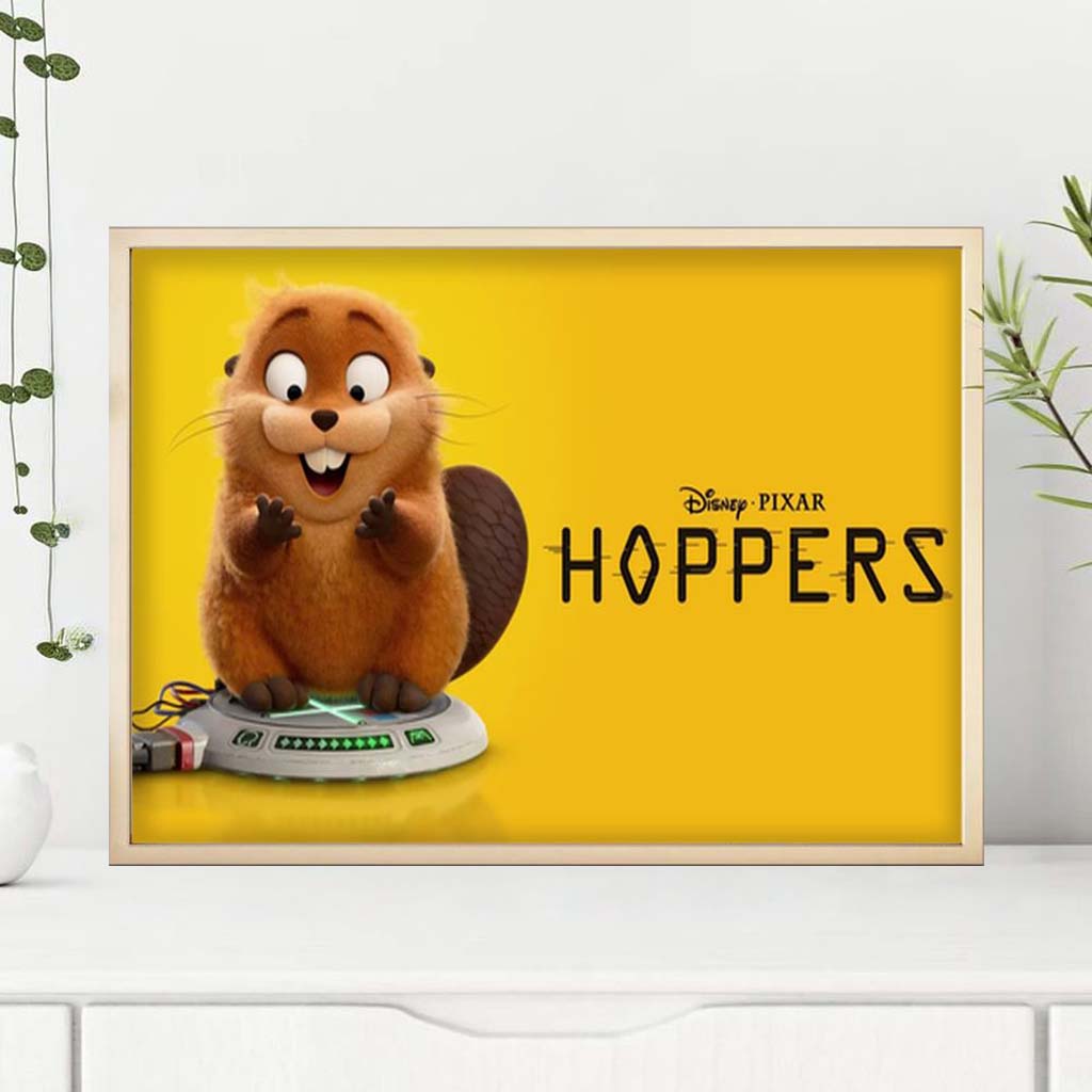 Beaver Hoppers Pixar 2026 Movie Poster Hoppers Pixar Merch Living Room Wall Art - Kdjoy
