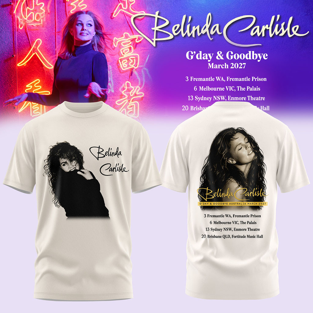 Belinda Carlisle G'day And Goodbye Australia Tour 2027 T-Shirt Belinda Carlisle Merch Fan Gifts Belinda Carlisle G'day And Goodbye Australia Tour 2027 T-Shirt Belinda Carlisle Merch Fan Gifts