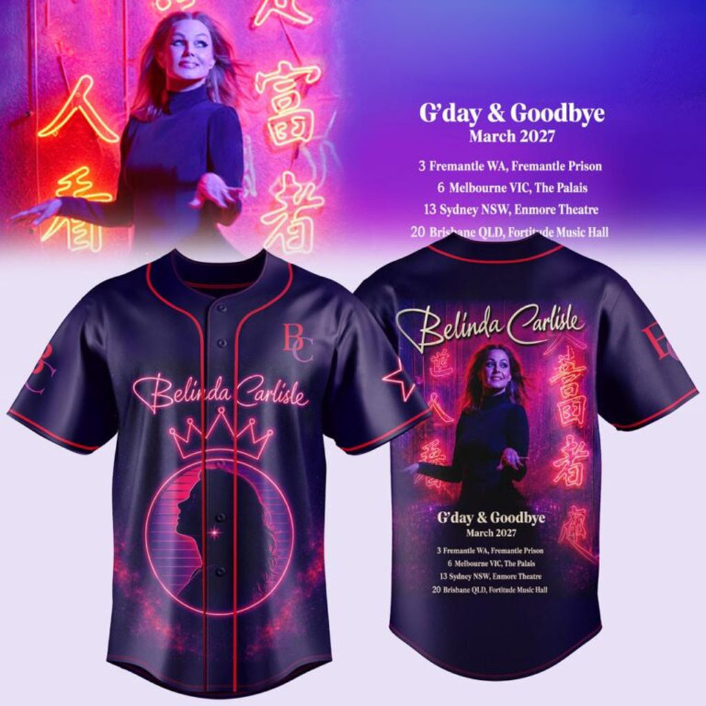 Belinda Carlisle G'day And Goodbye Tour 2027 Baseball Jersey Belinda Carlisle Merch BFF Gifts - Kdjoy