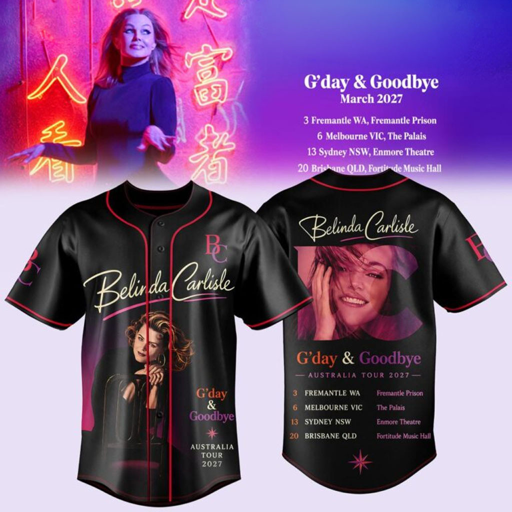Belinda Carlisle G'day And Goodbye Tour 2027 Baseball Jersey Belinda Carlisle Merch Fan Gifts - Kdjoy
