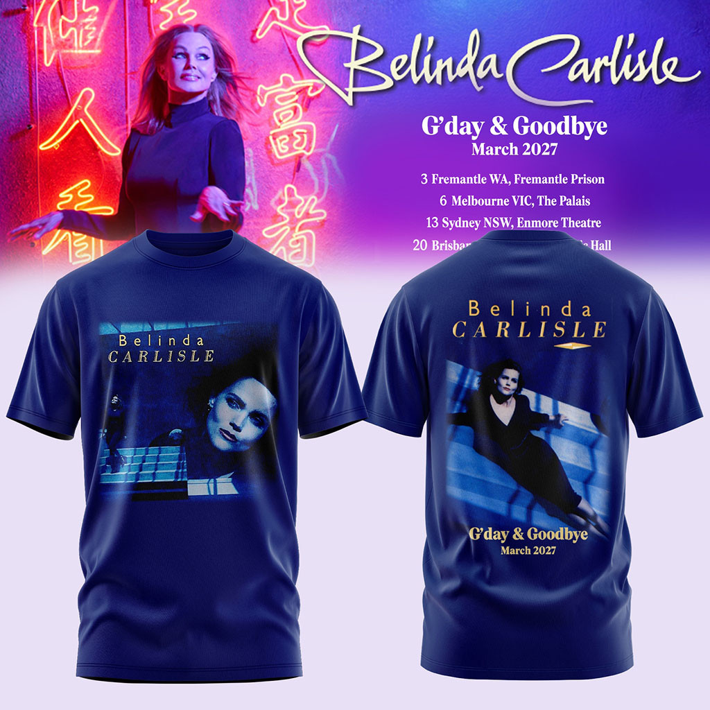Belinda Carlisle G'day And Goodbye Tour 2027 T-Shirt Belinda Carlisle Merch Music Fan Gifts